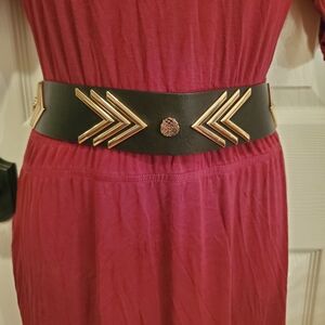 Retro Black and Gold Women's Belt